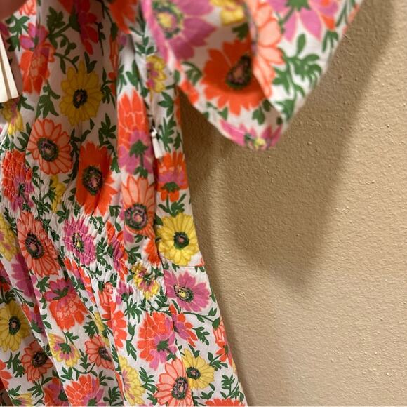 NWT Banjanan Pink Red Floral V Neck Maxi Dress Small - Picture 8 of 13